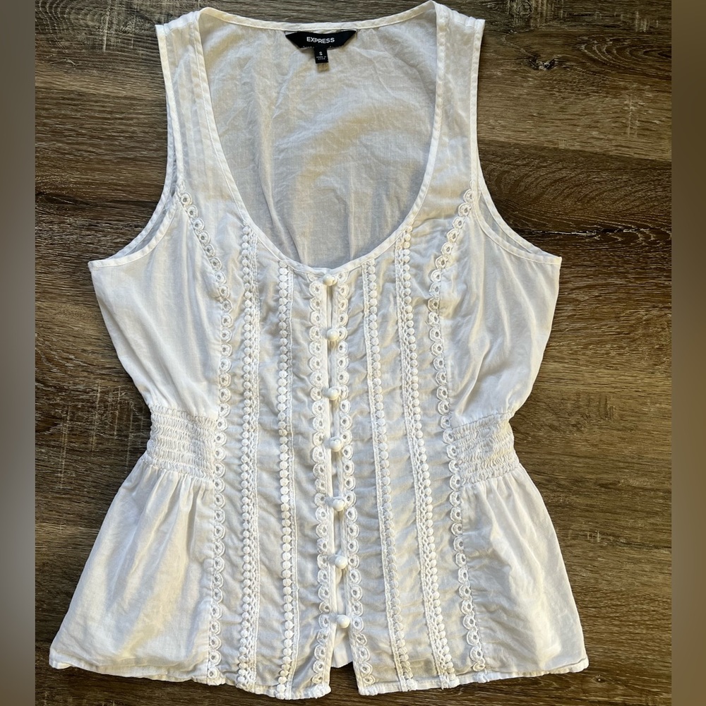Express White Tank Top